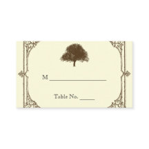 Cartões De Casamento De Árvores De Oak Castanho Vi