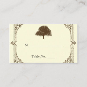 Cartões De Casamento De Árvores De Oak Castanho Vi