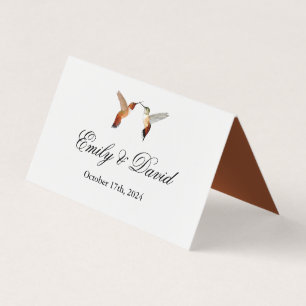 Cartões de Casamento de Aves Hummingbird Rufous