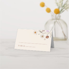 Cartões de Casamento de Boho Wildflower Beige