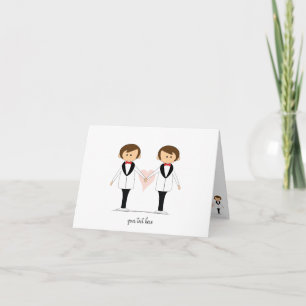 Cartões de Casamento de Dois Noivos