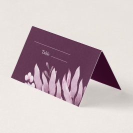 Cartões de Casamento de Grandes Folhas da Burgundi