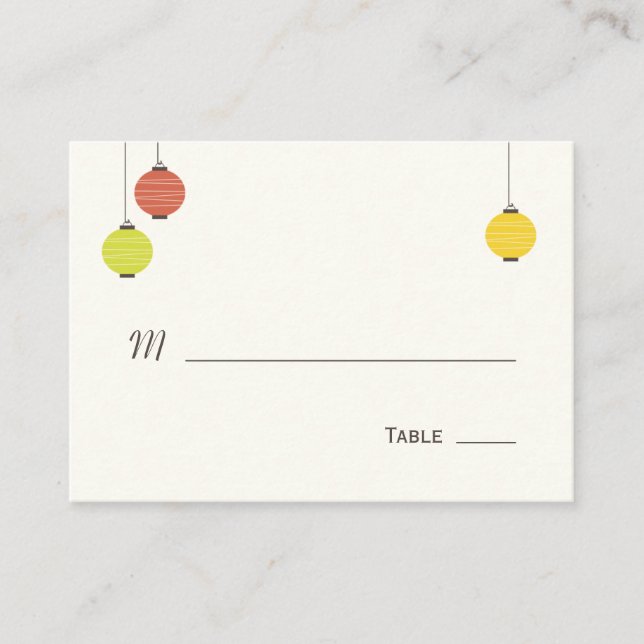 Cartões de Casamento de Lanternas (Frente)