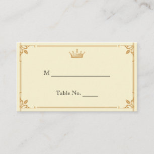 Cartões de Casamento de Marfim Dourado Regência da