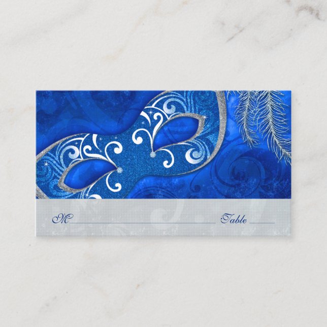 Cartões de Casamento de mascarada Ball Mardi Gras (Frente)