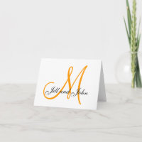 Cartões de Casamento do Primeiro Nome do Monograma