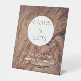 Cartões de Casamento e Presentes de Madeira Rústic