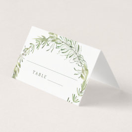 Cartões de Casamento em Verde Botânico Elegante