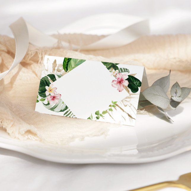 Cartões de casamento florais de monstera tropical (Criador carregado)