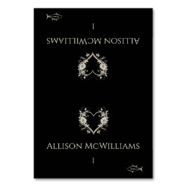 Cartões de Casamento-Flores de Ícone de Peixe com 