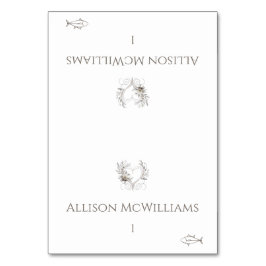 Cartões de Casamento-Flores de Ícone de Peixe com 