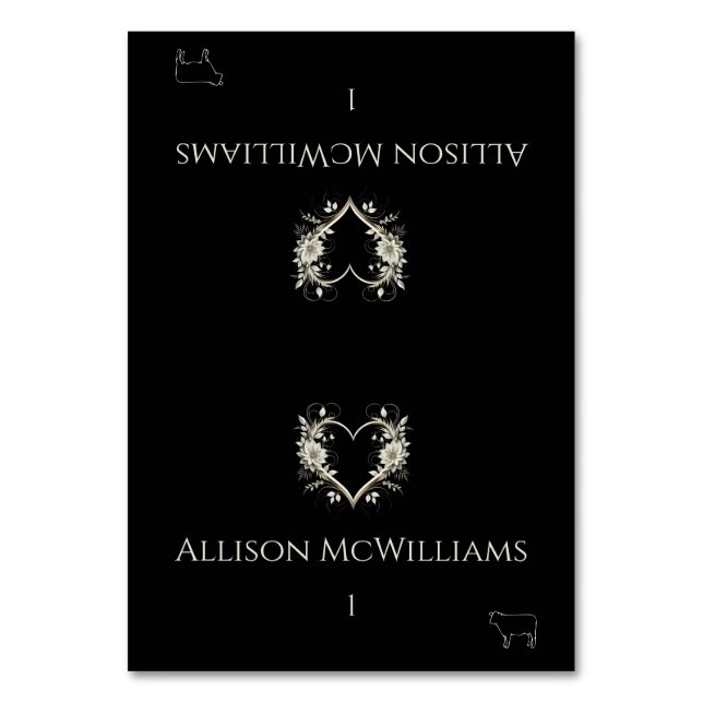 Cartões De Casamento-Flores De Ícones De Carne (Frente)