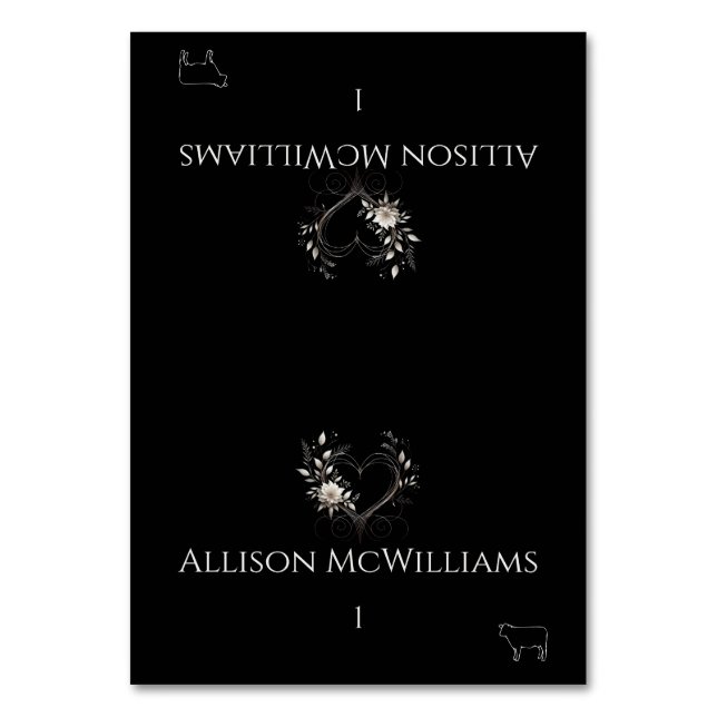 Cartões De Casamento-Flores De Ícones De Carne (Frente)