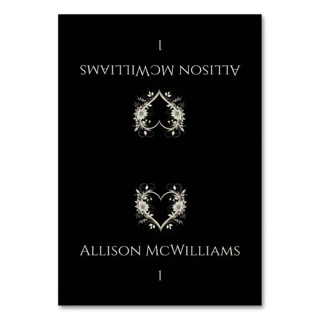 Cartões de Casamento — Flores Modernas com Coração (Frente)