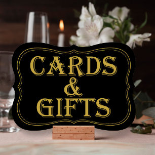 Cartões de casamento Gatsby Black & Dourado de 192