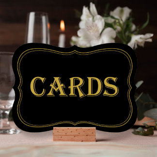 Cartões de casamento Gatsby Black & Dourado de 192