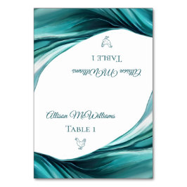 Cartões de Casamento-Ícone de Aves-Esmeralda Verde