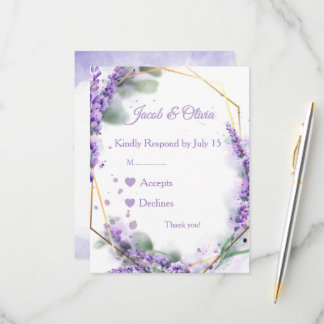 Cartões de Casamento Lavanda