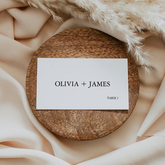 Cartões de Casamento Minimalistas Modelo (Minimalist Wedding Place Cards Template)