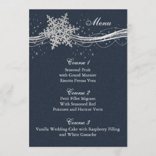 Cartões de Casamento no inverno com Flocos de Neve