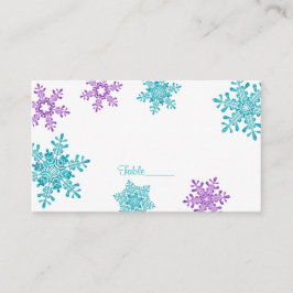 Cartões de Casamento no inverno em floco de neve e