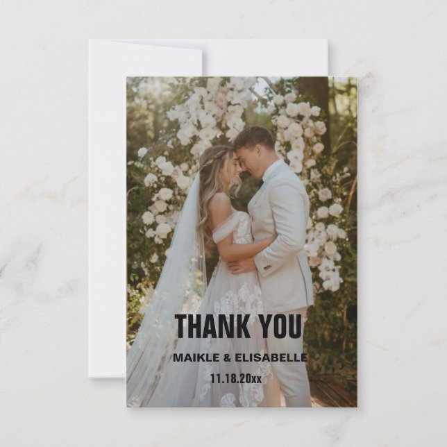 cartões de casamento obrigado (Frente)