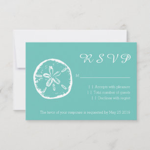 Cartões de casamento para a praia RSVP