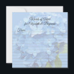 Cartões de Casamento para Vazios de Hydrangea Blue<br><div class="desc">Palavras de cartão para os recém-casados. Cartões redondos ou quadrados azul vazio hydrangea com texto personalizado no topo. Estão previstas linhas para os hóspedes deixarem palavras divertidas de conselhos para o casal. Escolha placas redondas ou quadradas - aparecerá com envelopes brancos.</div>