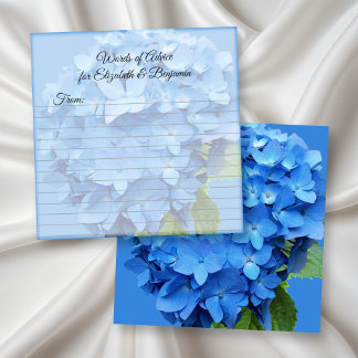 Cartões de Casamento para Vazios de Hydrangea Blue
