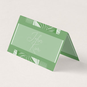 Cartões de Casamento Personalizados Verde Tropical