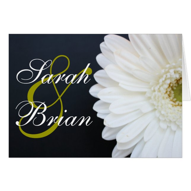 Cartões de Casamento Personalizáveis de Daisy Gerb (Frente horizontal)