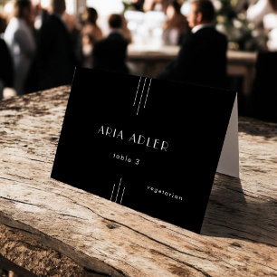 Cartões de Casamento Preto da Deco da Arte Moderna