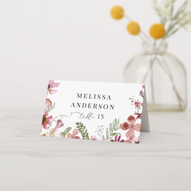 Cartões de Casamento Russo De Flores Bastantes (Frente)