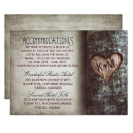 cartões de casamento rústicos de árvore