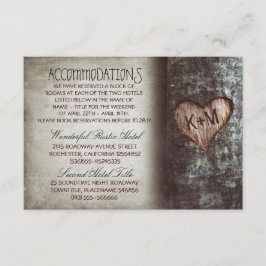 cartões de casamento rústicos de árvore