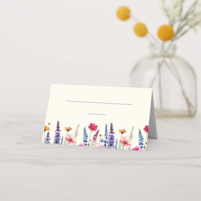 Cartões de Casamento - Sinfonia de flor selvagem- (Verso)