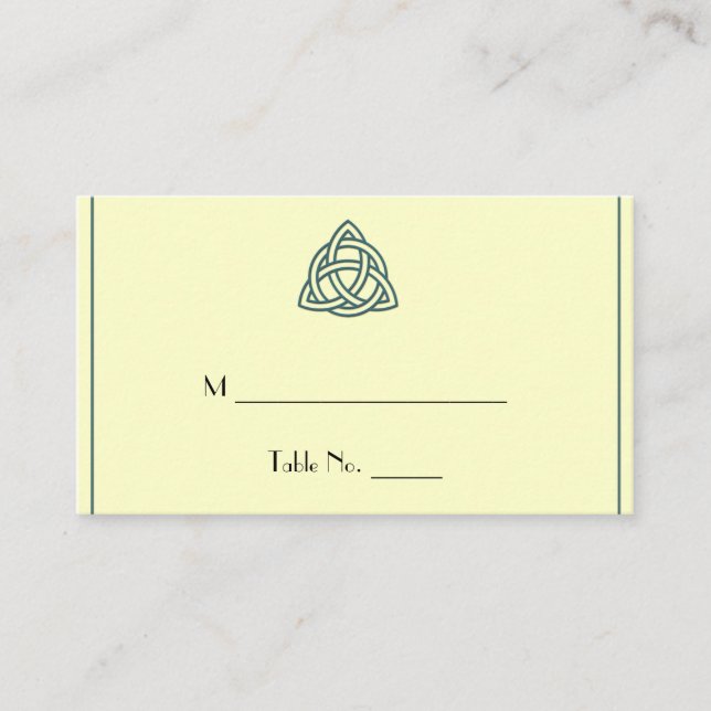 Cartões de Casamento Teal Celtic Knot (Frente)