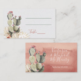 Cartões de Casamento Terra cotta e Cactus