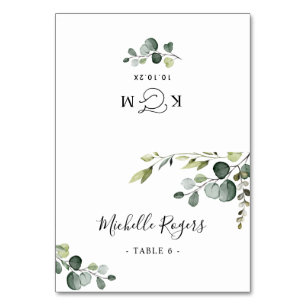 Cartões de Casamento Verde Dobrado Elegante