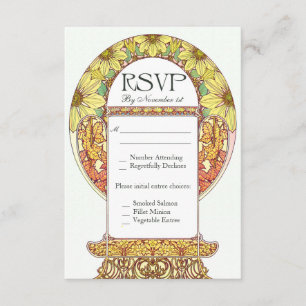 Cartões de casamento Vintage RSVP
