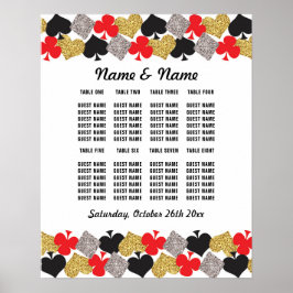 Cartões de Casino de mesa de Casamento de Poster d