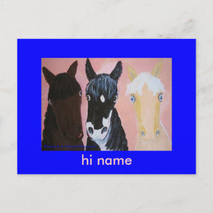 Cartões de cavalos engraçados Personalizam