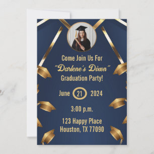 Cartões de celebração de formatura 2024 personaliz
