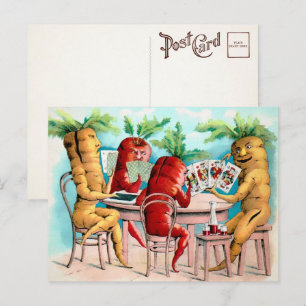 Cartões de Cenouras Vitorianas Postcard 