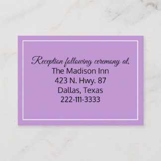 Cartões de cerimônia de lavanda