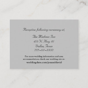 Cartões de cerimônias de cinza