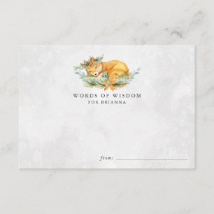 Cartões de Chá de fraldas da Woodland Fox