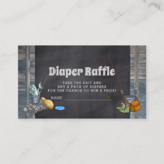 Cartões de Chá de fraldas de de pesca de Raffle f