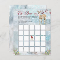 Cartões de Chá de fraldas de inverno para animais 