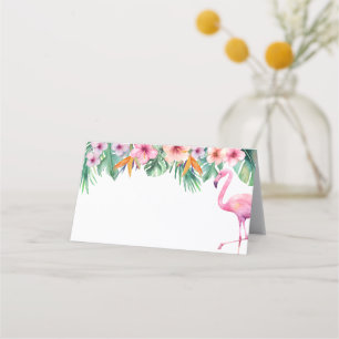 Cartões de Chá de fraldas Tropical Flamingo - Vazi